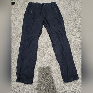 Athleta Black Joggers with Zipper Pockets Size 8